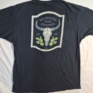 Quiksilver Charcoal Gray Logo Crewneck Tee
